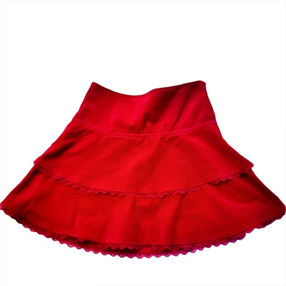 CHILDREN’S PLACE Red Velvet Skirt Size 10 - Picture 1 of 3